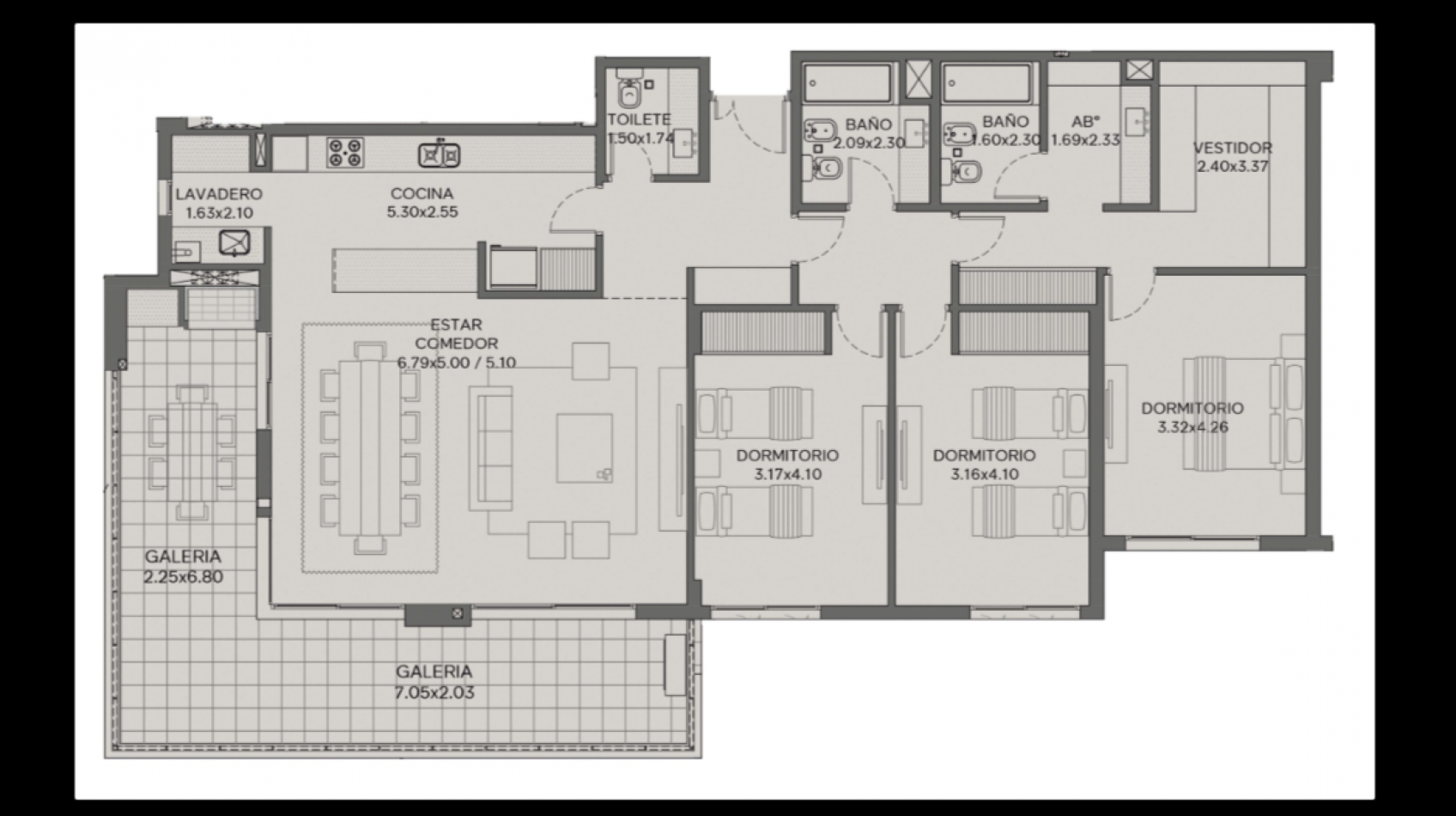 Departamento 3 dormitorios en Complejo Fronda, Zona Norte, Cordoba.