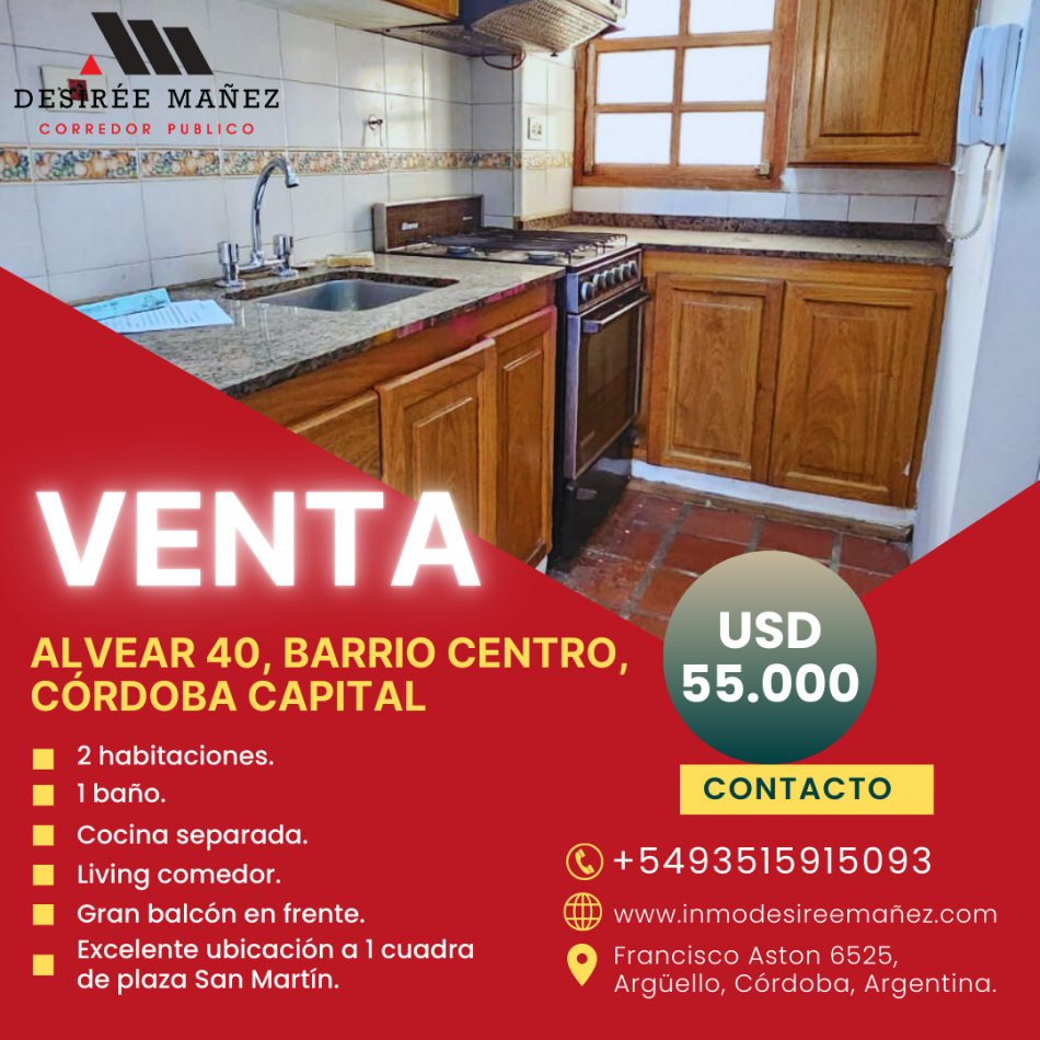 Departamento 2 dormitorios en Barrio Centro, Cordoba Capital