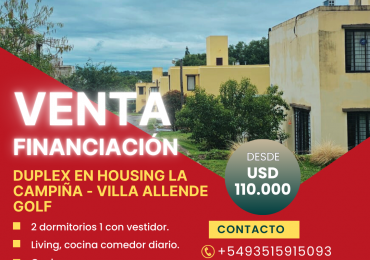 Duplex 2 dormitorios La campiña Villa Allende Golf