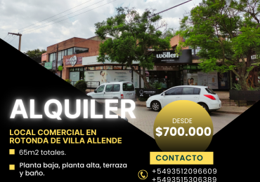 LOCAL COMERCIAL FRENTE A ROTONDA DE VILLA ALLENDE