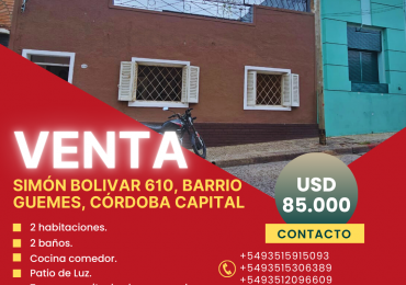 VENTA - Casa en Barrio Guemes, Cordoba Capital